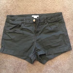 H&M Olive Shorts